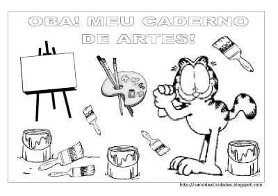 1 - Capa de Caderno de Artes Imprimir