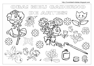 2 - Capa de Caderno de Artes Imprimir