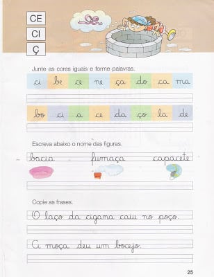 ce ci - Atividades de Caligrafia Alfabetização Infantil