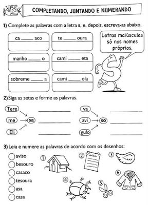 completando2520 2520juntando2520e2520enumerando2520 2520S2520com2520som2520de2520Z - Atividades sobre Ortografia