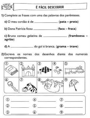 completando2520frases2520e2520escritas2520com2520gravuras - Atividades sobre Ortografia