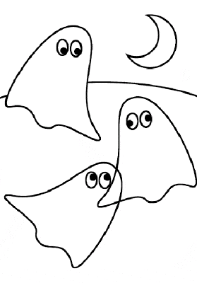 imagens fantasmas colorir - Fantasma do Halloween Colorir