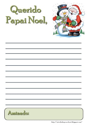 cartapapainoel01 780193 - Cartinhas para o Papai Noel - Atividades Natal