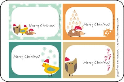 layoutcartoesnatalbichinhos - Cartões de Natal - Etiquetas