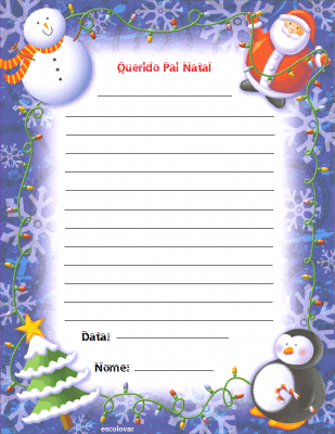 natal carta painatal pinguim - Cartões de Natal - Etiquetas