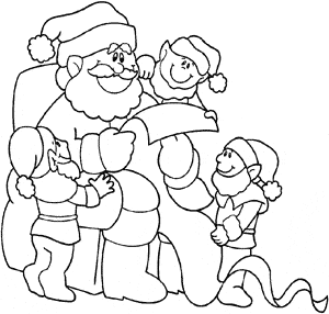 santaelf - Desenhos para colorir do Natal