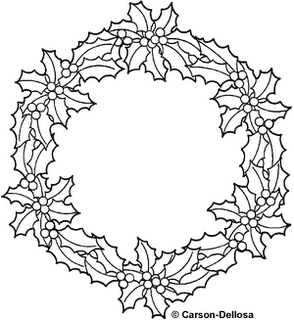 wreath 1 - Desenhos para colorir do Natal