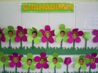 muralchamadacomflormolde28129 - Idéias de Cartazes para a sala de aula