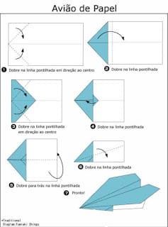 aviao - Alfabeto de dobraduras - COMPLETO