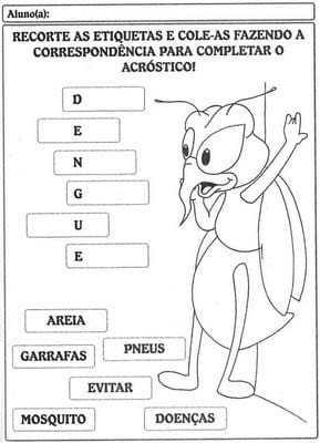 DENGUE ACROSTICO - Atividades para trabalhar os Acrósticos