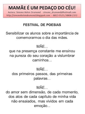 Slide2 - Diversas Poesias para o Dia das Mães