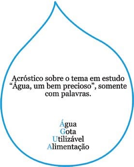 acrosticoC3A1gua - O que é um Acróstico - Acróstico para sala de aula