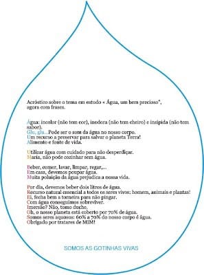 acrosticoagua2 - O que é um Acróstico - Acróstico para sala de aula