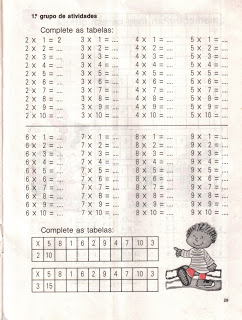 tabuada espaco educar liza 282729 - Atividades de Matemática - Tabuada,adição, subtração, multiplicação e divisão