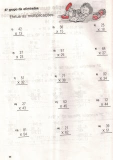 tabuada espaco educar liza 283329 - Atividades de Matemática - Tabuada,adição, subtração, multiplicação e divisão