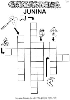 www.ensinar aprender.blogspot.comcruzadinha junina - Atividades para imprimir Festa Junina