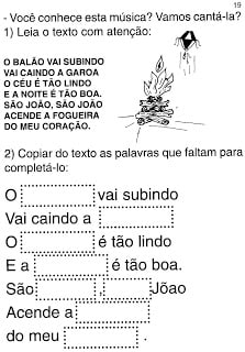 www.ensinar aprender.blogspot.como balC3A3o vai subindo - Atividades para imprimir Festa Junina