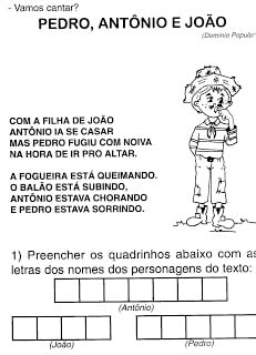 www.ensinar aprender.blogspot.compedro antonio e joC3A3o - Atividades para imprimir Festa Junina