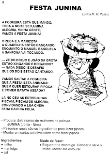 www.ensinar aprender.blogspot.comtexto a fogueira est queimando - Atividades para imprimir Festa Junina