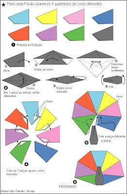 pavao12 1 - Como fazer origami de Pavão