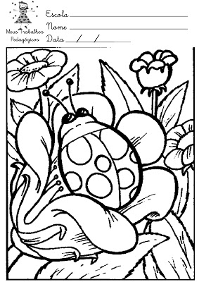 Desenhos para pintar primavera 15 - Desenhos para colorir sobre a primavera