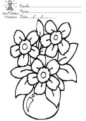 Desenhos para pintar primavera 16 - Desenhos para colorir sobre a primavera