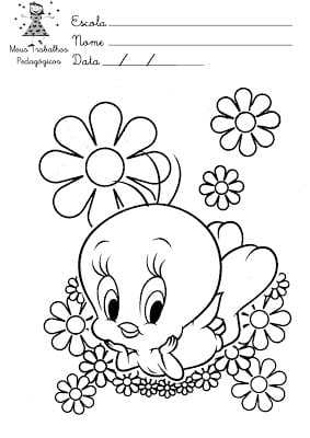 Desenhos para pintar primavera 20 - Desenhos para colorir sobre a primavera