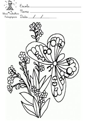 Desenhos para pintar primavera 23 - Desenhos para colorir sobre a primavera