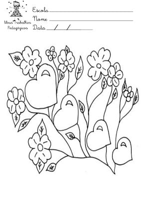 Desenhos para pintar primavera 8 - Desenhos para colorir sobre a primavera