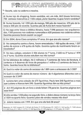 PAG33 - Atividades de matemática - 4 ano