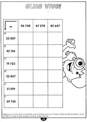 PAG43 - Atividades de matemática - 4 ano