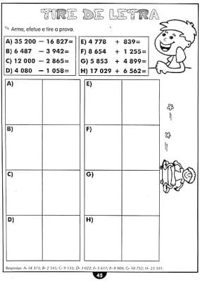 PAG45 - Atividades de matemática - 4 ano