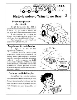 a histC3B3ria do trC3A2nsito www.ensinar aprender.blogspot.com008 - Atividades e  História do Trânsito