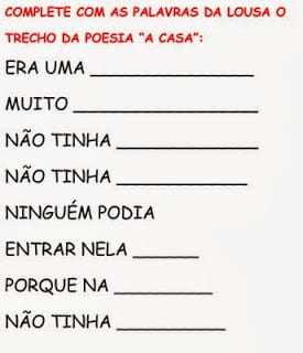 A casa   TRECHO DA POESIA - Atividades Sobre a Arca de Noé