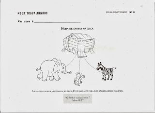 Atividade208 - Atividades Sobre a Arca de Noé