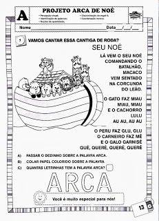 cantalele 1 12 - Atividades Sobre a Arca de Noé