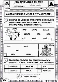 cantalele 1 19 - Atividades Sobre a Arca de Noé