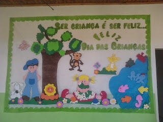 Mural dia das Crianças12deoutubro - Idéias de murais/painéis para o Dia das Crianças - 12 de Outubro