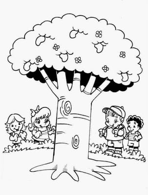 atividadesdiadaarvore - Desenhos para colorir - Dia da Árvore na Educação infantil