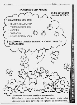 diadarvoreatividades15 - Atividades e desenhos para imprimir - Dia da Árvore 21 de Setembro