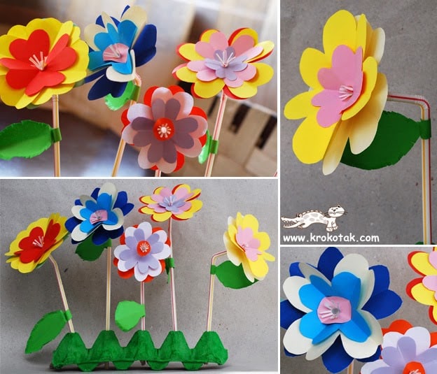 flor papel flores como fazer - Sugestão de flores feitas com papel para a primavera