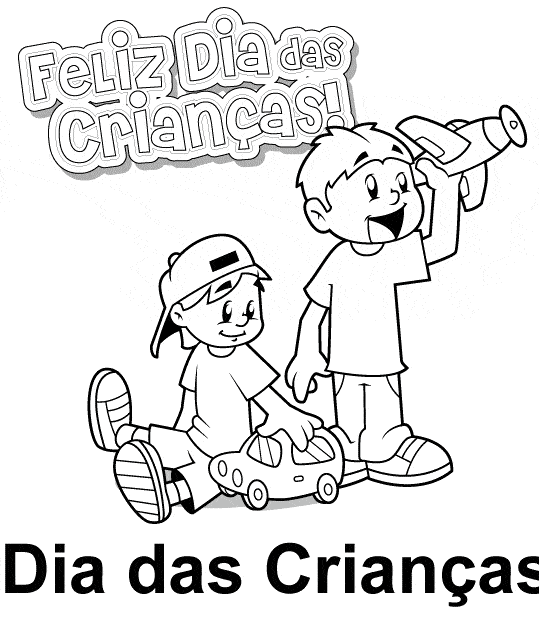 desenhoscolorirdiadascrianças - Desenhos para Colorir e Imprimir - Dia das Crianças