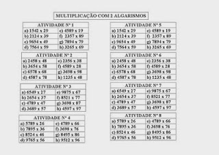 atividademultiplicaçãodoisalgarismos - Atividades de multiplicação com dois algarismos