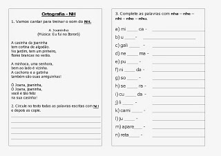 atividadessobreNH - Atividades para trabalhar o uso do NH