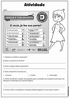 AtividadesobreChikungunha - Atividades sobre Zika Virús, Chikungunha e Dengue