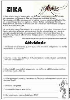 Atividadesobrezikavirus - Atividades sobre Zika Virús, Chikungunha e Dengue