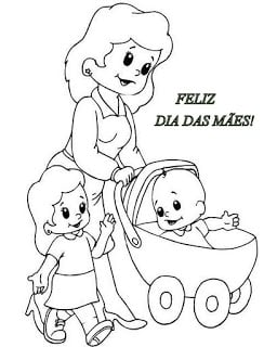 dia das maes para colorir  - Desenhos para colorir Dia das Mães - Atividades