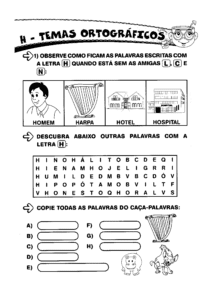 atividade alfabetizaçao letra H 212x300 - Atividades para Alfabetização com a Letra H