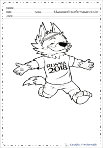 atividades copa do mundo 2018 desenhos colorir mascote russia 1 209x300 - Atividades Copa do Mundo 2018 para Educação Infantil