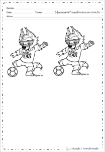 atividades copa do mundo 2018 desenhos colorir mascotes 209x300 - Moldes para Mural Copa do Mundo 2018